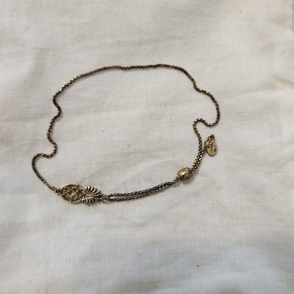 Alex and Ani Gold-Tone Pineapple Bracelet (Adjustable)
